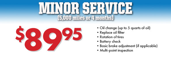 Minor Service Price