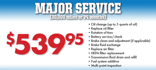Major Service Price
