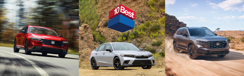 Honda's Civic, Accord, and CR-V Garner Recognition on Car and Driver's 10Best List for 2024