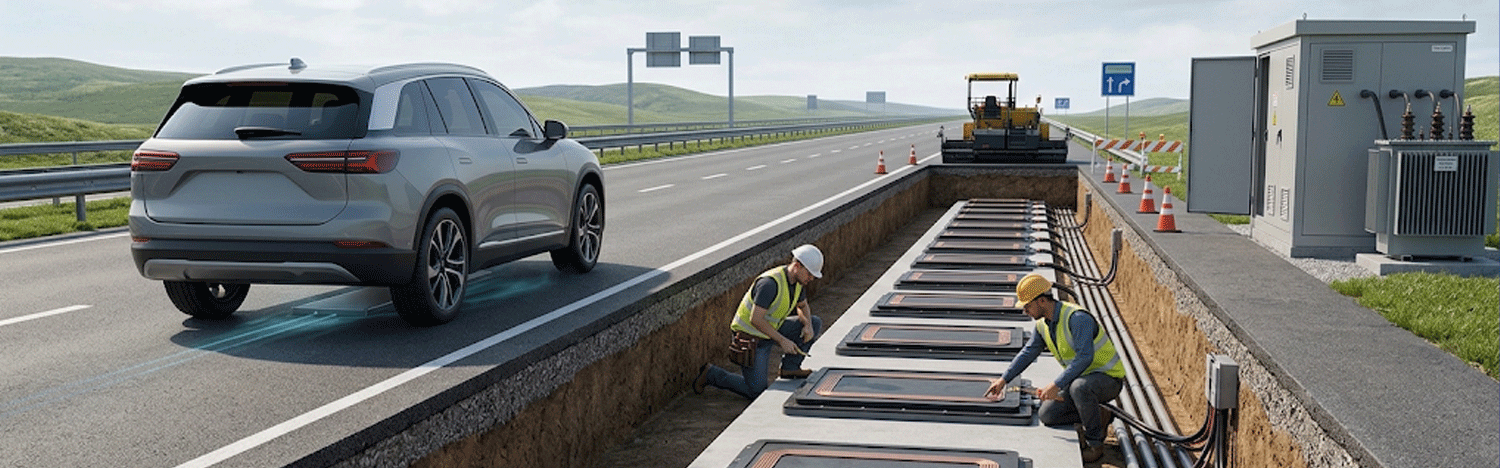 Underlaying Technology for In-motion Wireless Charging of EVs